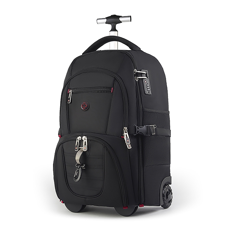 Crossgear 17" Backpack with 2 wheels black