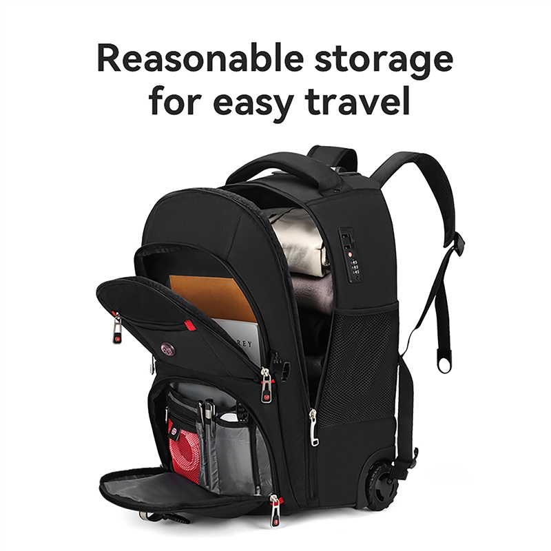 Crossgear 17" Backpack with 2 wheels black