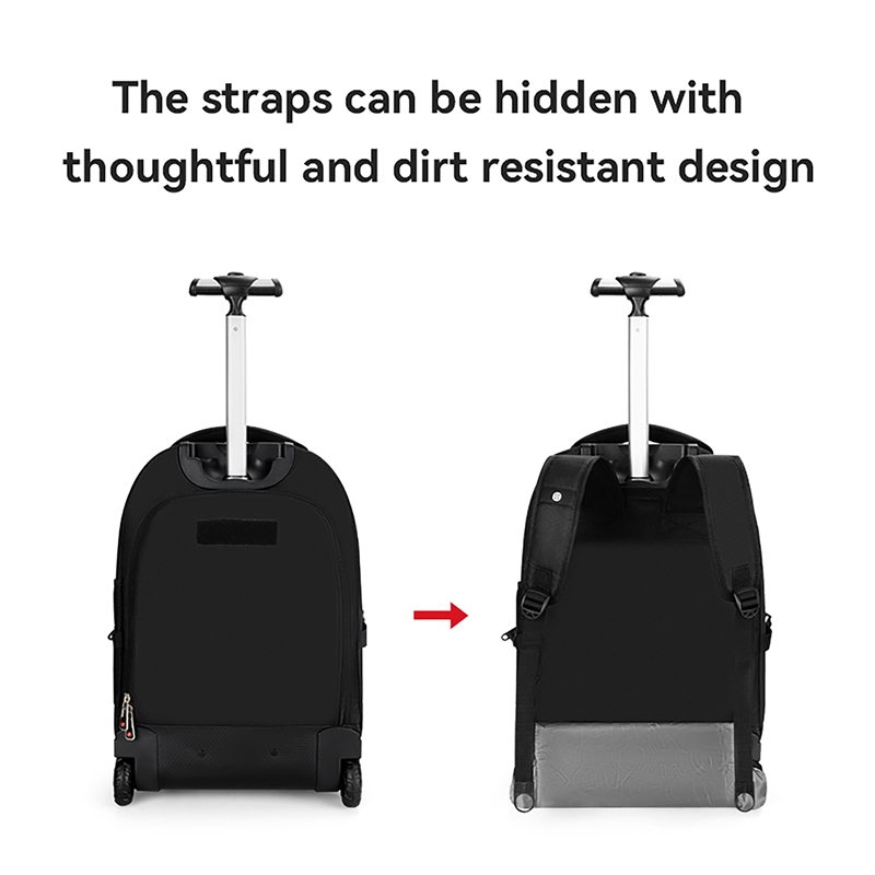 Crossgear 17" Backpack with 2 wheels black