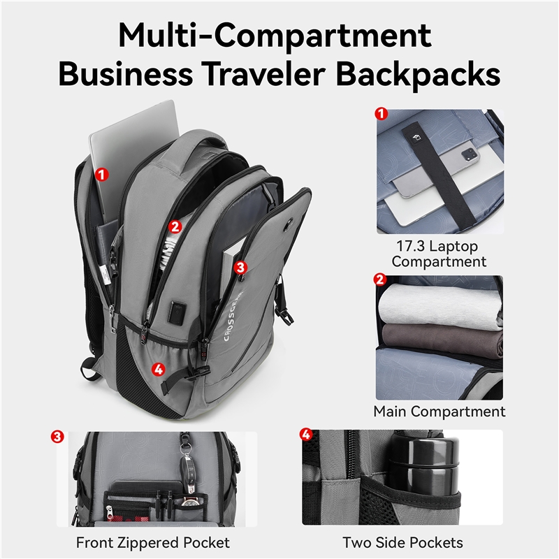 Crossgear Business backpack 9037i light grey