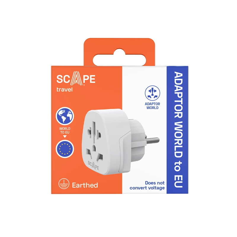 Scape Travel World to EU Travel Adapter (Schuko)