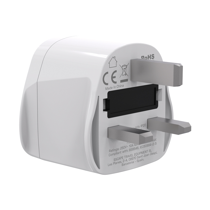 Scape Travel World to UK Travel Adapter