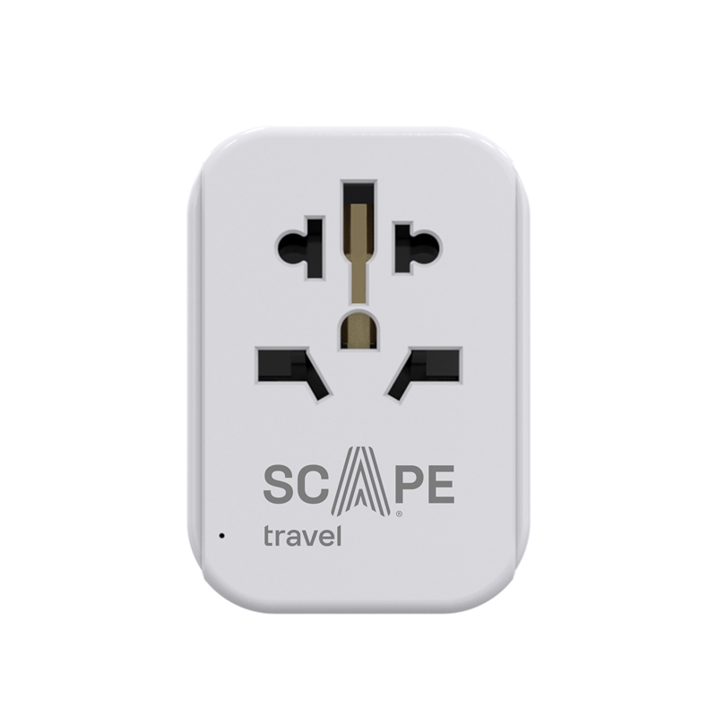 Scape Travel World Travel Adapter to Schuko with 1 USB-C + 2 USB-A 15W