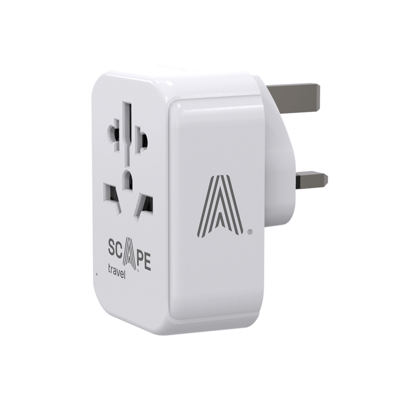 Scape Travel World Travel Adapter to UK with 1 USB-C + 2 USB-A 15W