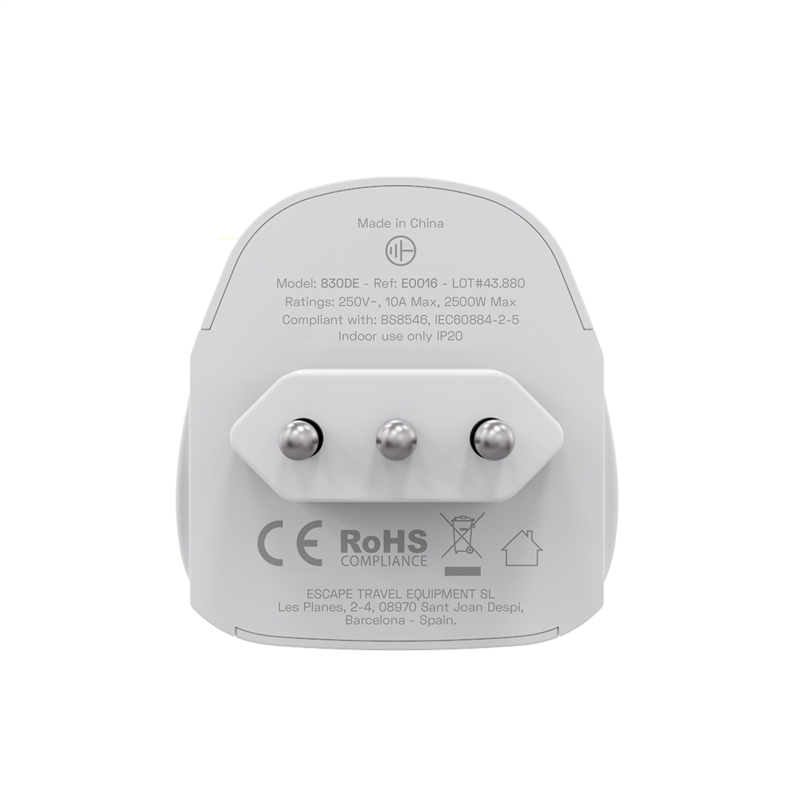 Scape Travel World to Italy Travel Adapter