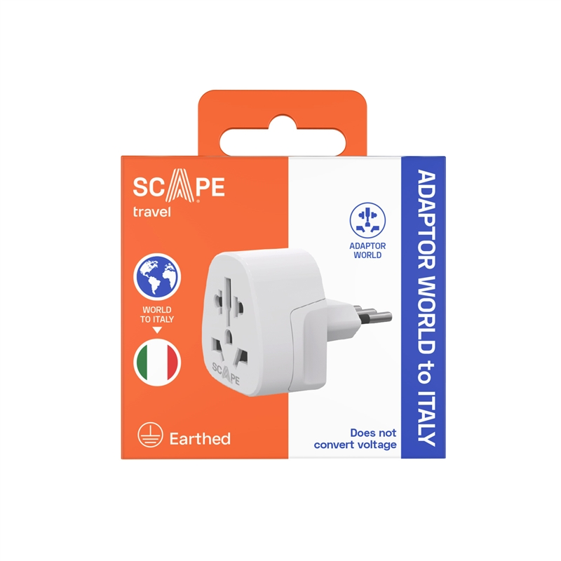 Scape Travel World to Italy Travel Adapter
