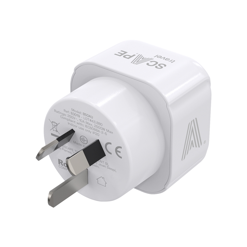 Scape Travel EU Schuko to Australia/China Adapter with plug