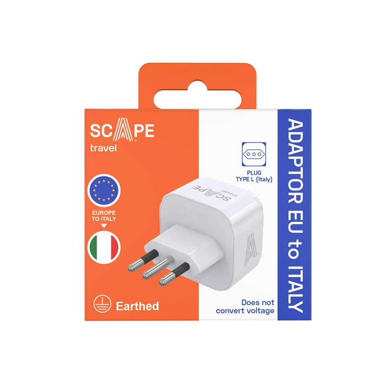 Scape Travel EU Schuko to Italy Adapter with plug