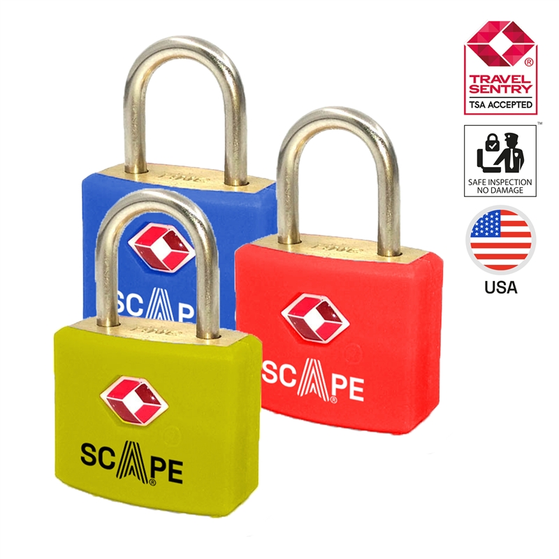 Scape Travel TSA padlock (blue, red, yellow)