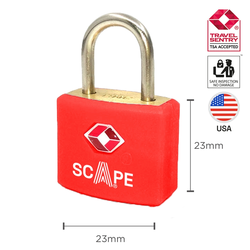 Scape Travel TSA padlock (blue, red, yellow)