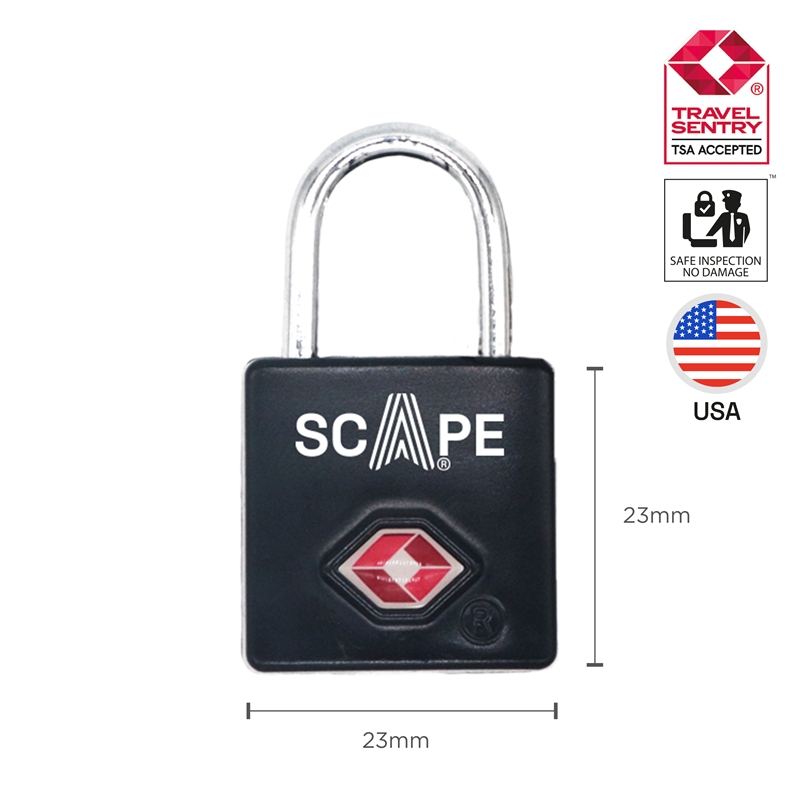 Scape Travel Pack of 2 TSA Padlock black