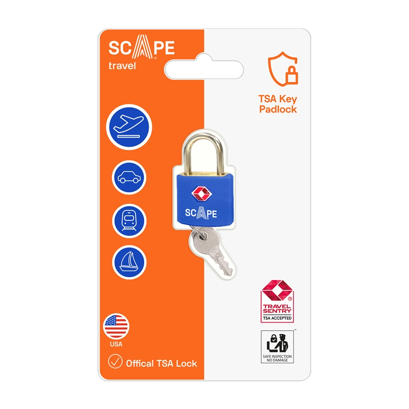 Scape Travel TSA padlock blue