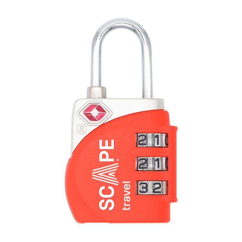 Scape Travel TSA combination padlock red