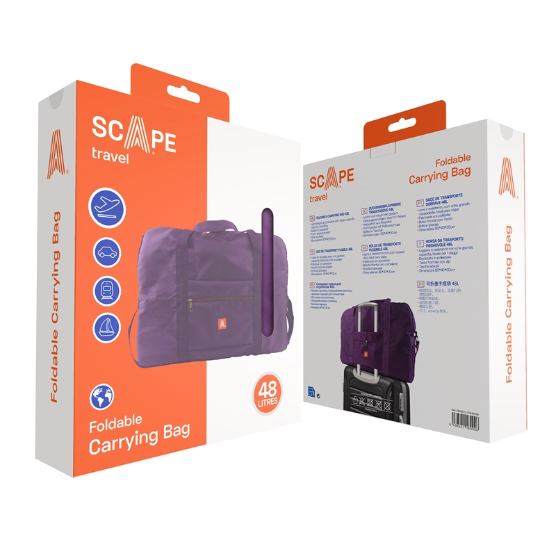 Scape Travel foldable Carrying bag 48L purple
