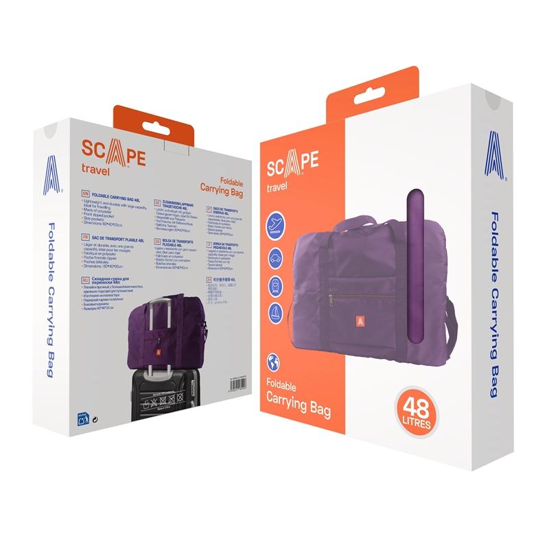 Scape Travel foldable Carrying bag 48L purple