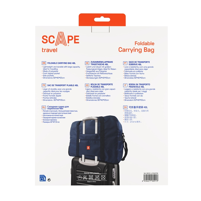 Scape Travel foldable Carrying bag 60L blue