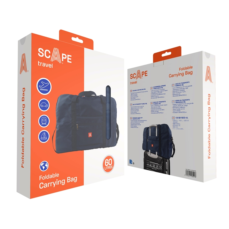 Scape Travel foldable Carrying bag 60L blue
