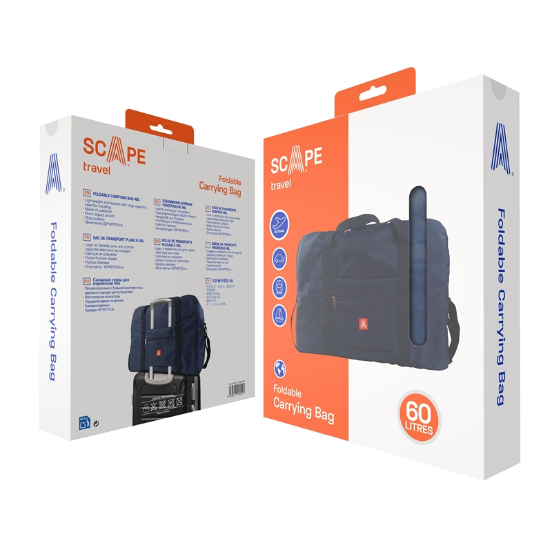 Scape Travel foldable Carrying bag 60L blue