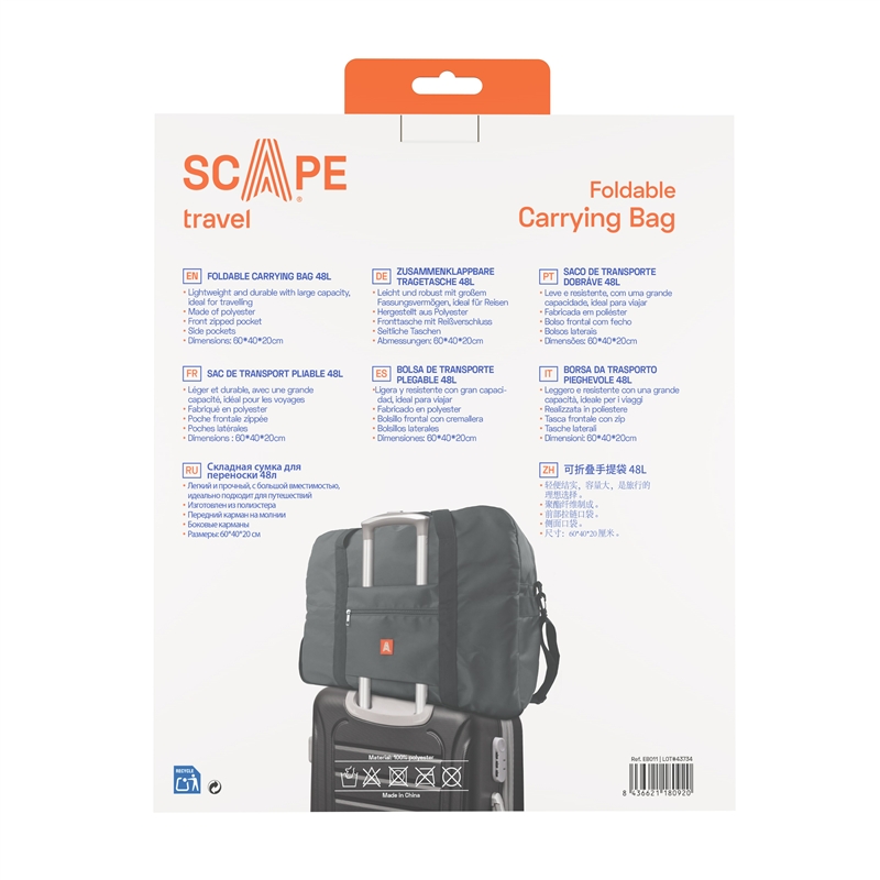 Scape Travel foldable Carrying bag 60L grey