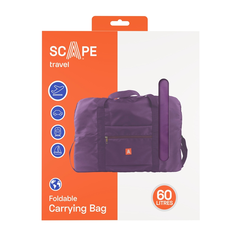 Scape Travel foldable Carrying bag 60L purple