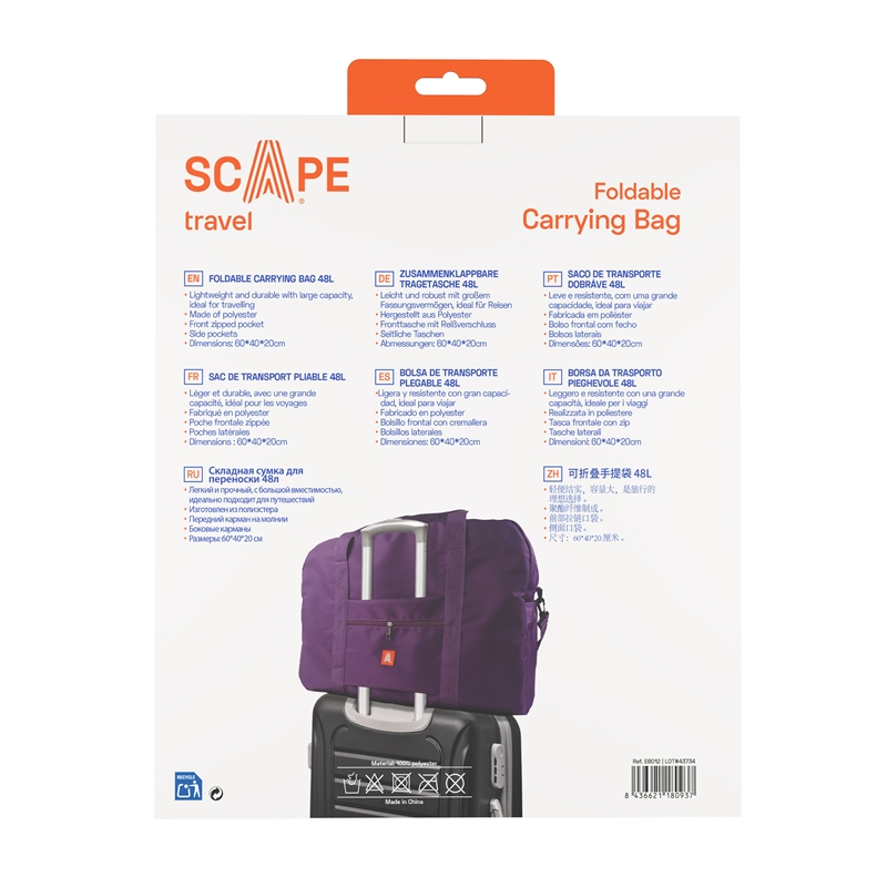 Scape Travel foldable Carrying bag 60L purple