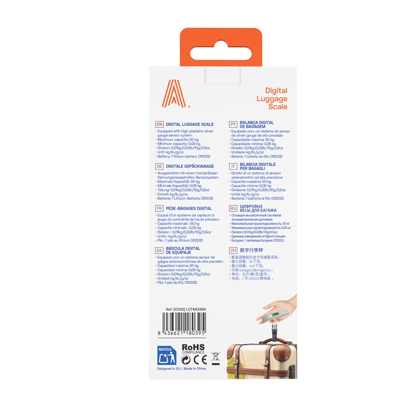 Scape Travel digital travel scale silver