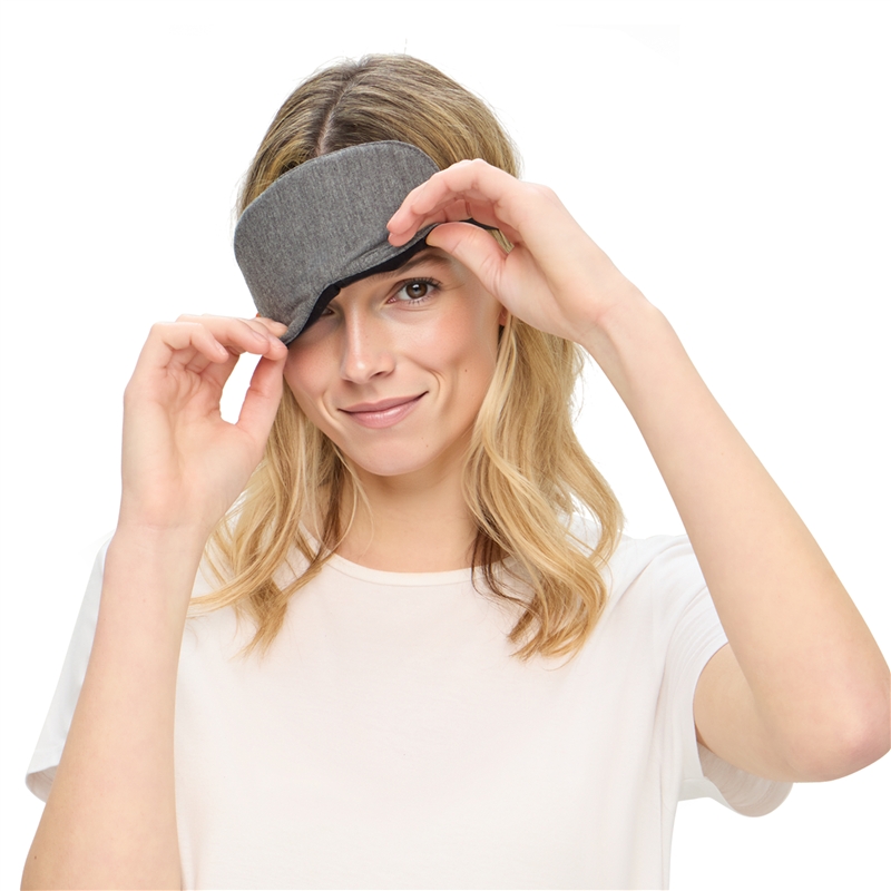 Scape Travel Eye mask with adjustable strap and grey buckle