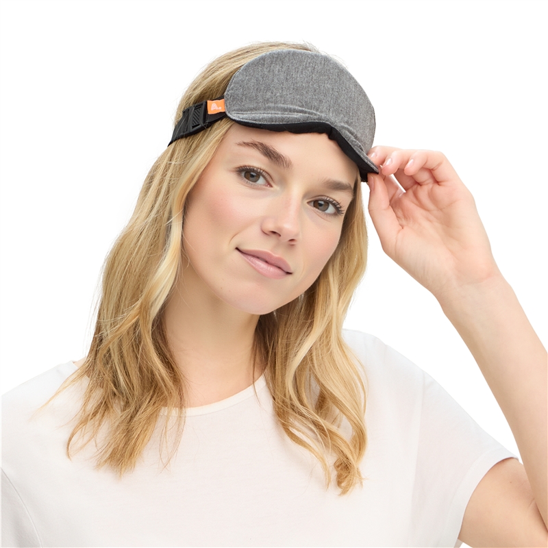 Scape Travel Eye mask with adjustable strap and grey buckle