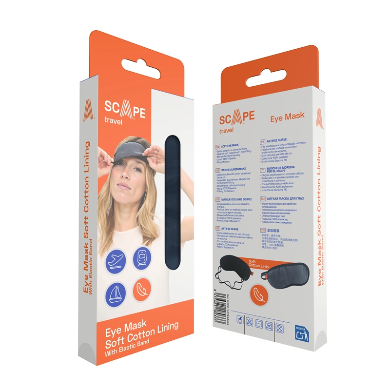 Scape Travel Eye mask with elastic band black