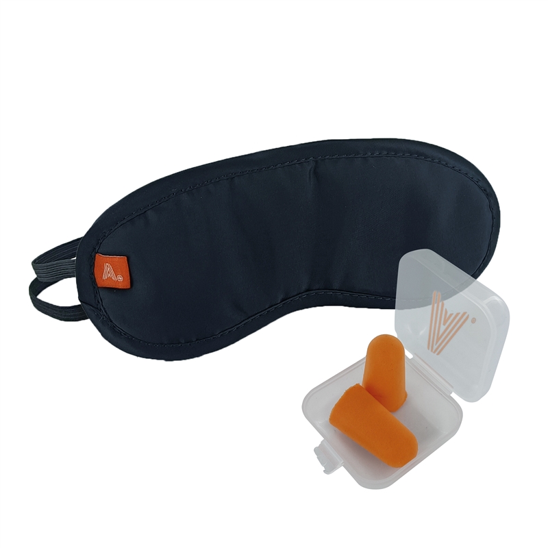 Scape Travel Eye mask with elastic band black + reusable earplugs set