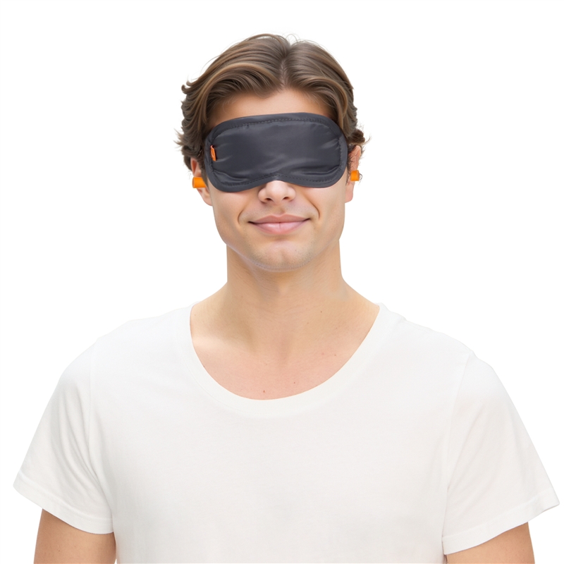Scape Travel Eye mask with elastic band black + reusable earplugs set