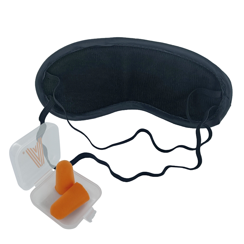 Scape Travel Eye mask with elastic band black + reusable earplugs set