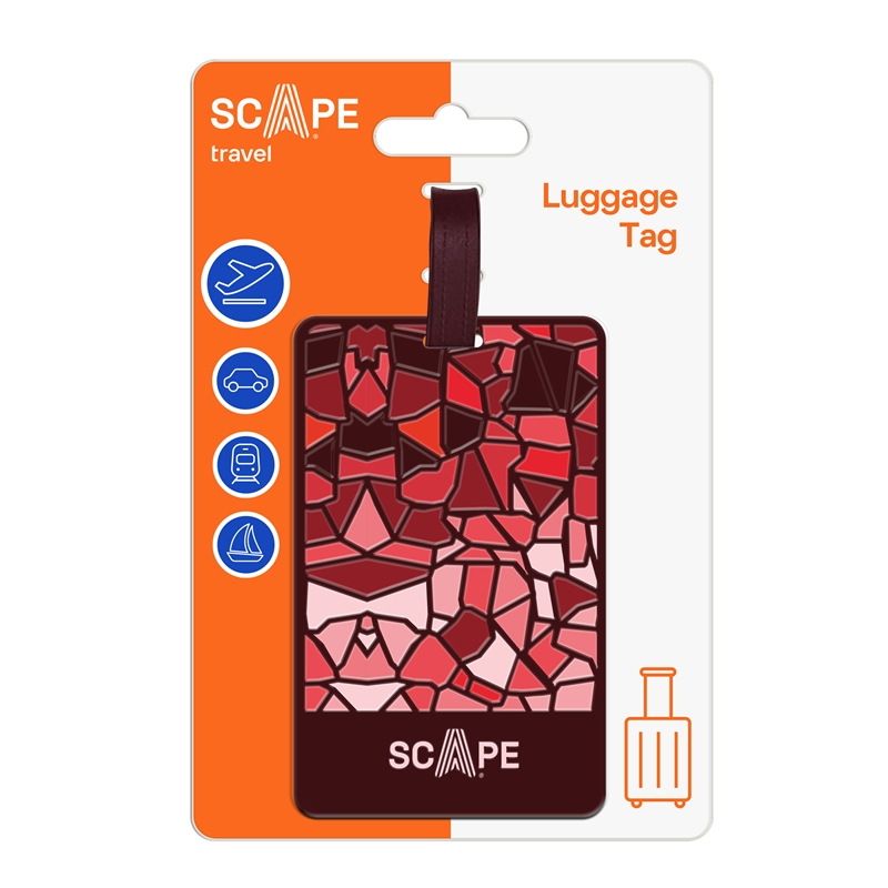Scape Travel Luggage ID Tag 2D red