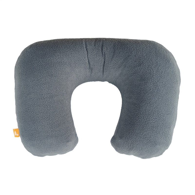 Scape Travel Inflatable travel pillow in grey fleece fabric