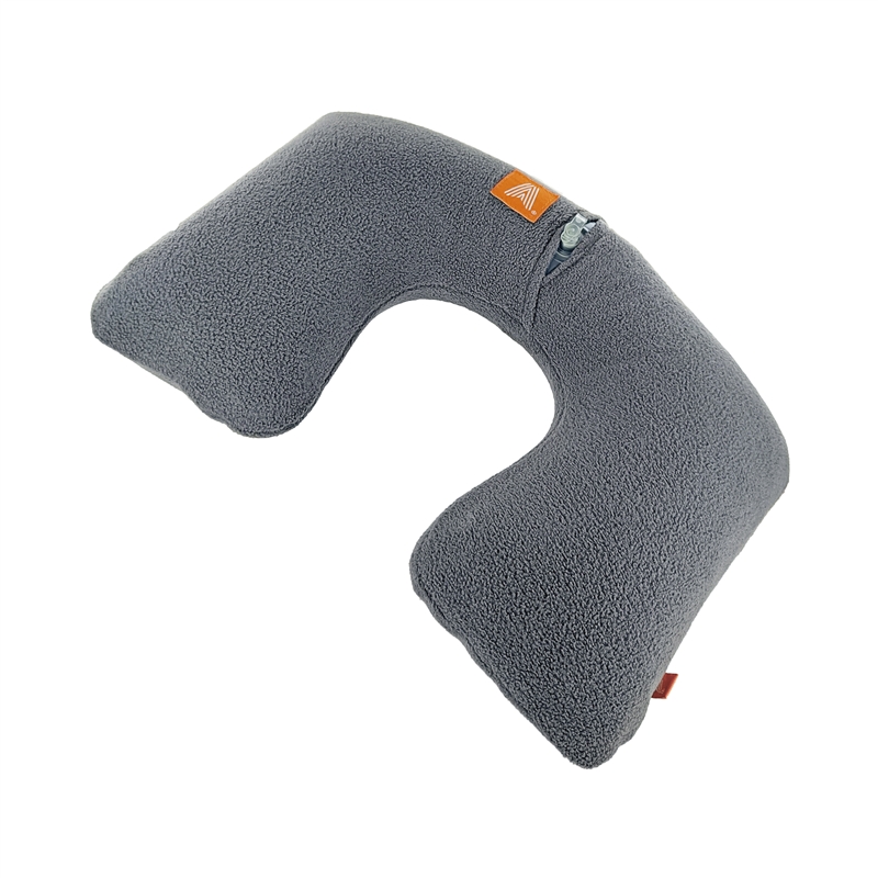 Scape Travel Inflatable travel pillow in grey fleece fabric
