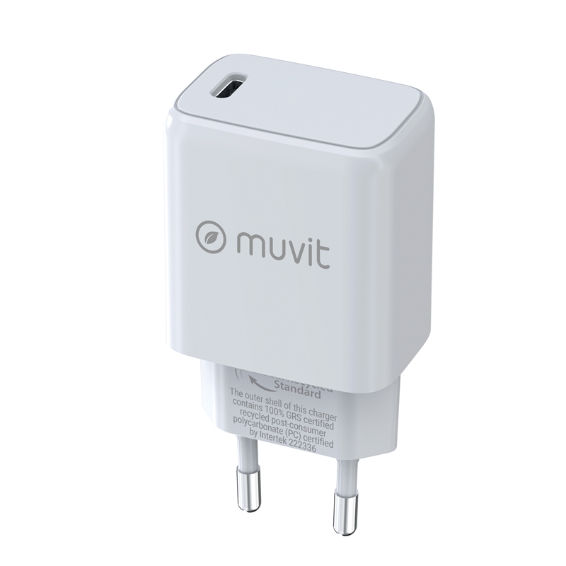 muvit for change wall charger Type C PD 30W white