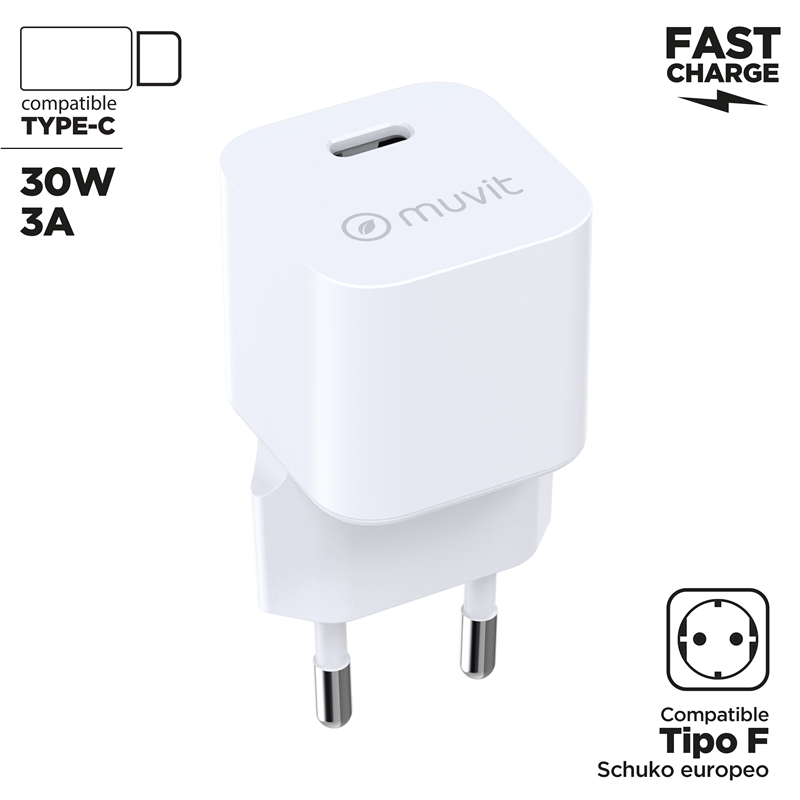 muvit for change cargador de pared Tipo C PD30W BiooFnix