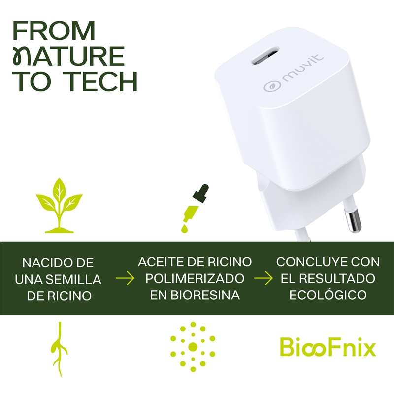 muvit for change cargador de pared Tipo C PD30W BiooFnix