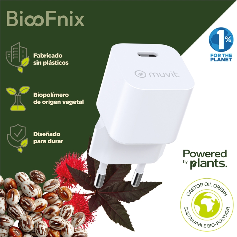 muvit for change cargador de pared Tipo C PD20W BiooFnix