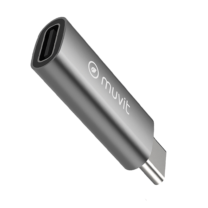 muvit for change USB-C data lock adapter aluminium grey