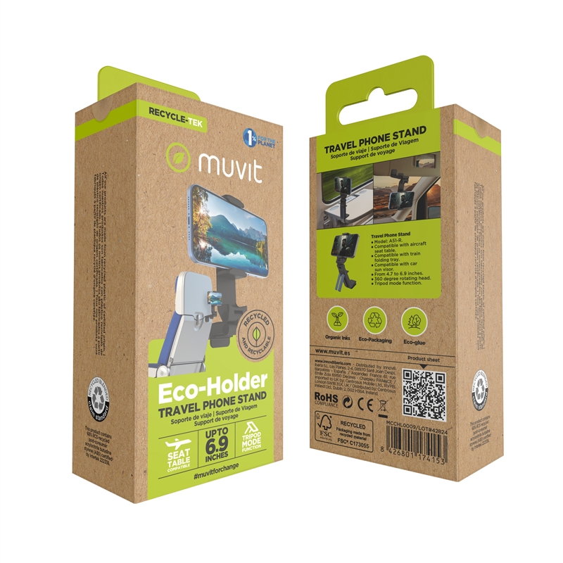 muvit for change universal travel holder clamp black