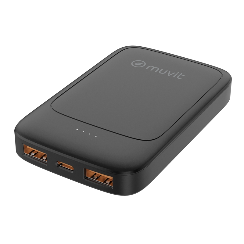 muvit for change power bank 5000mAh 2 USB-A + USB-C PD20W black