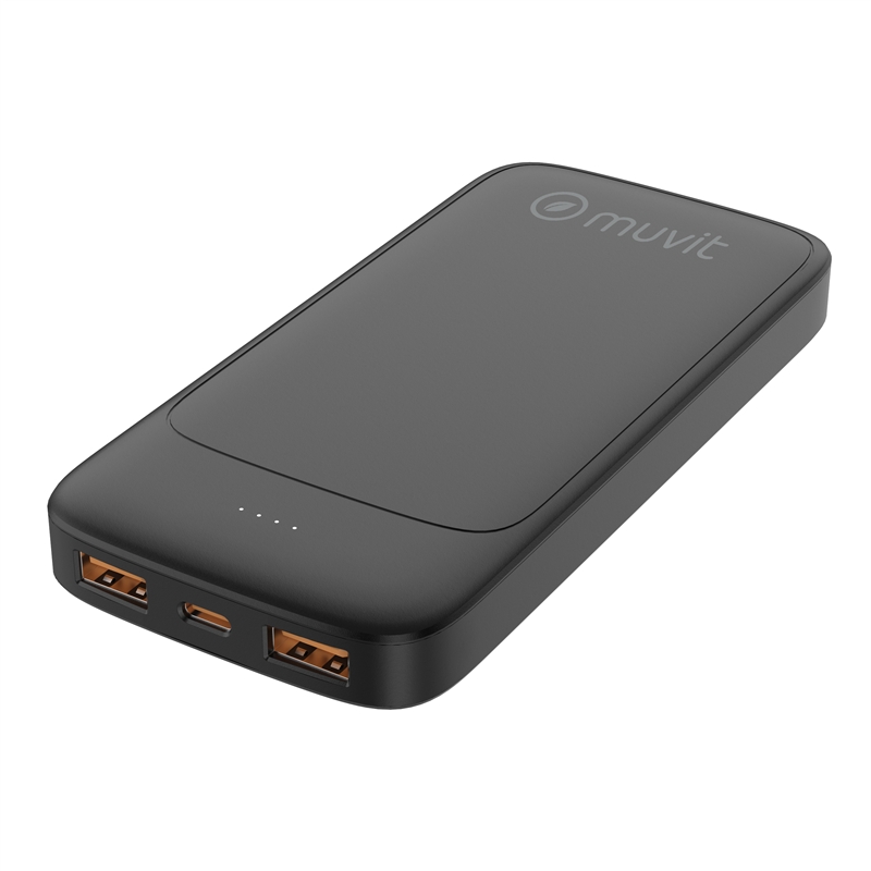 muvit for change power bank 10000mAh 2 USB-A + USB-C PD20W black