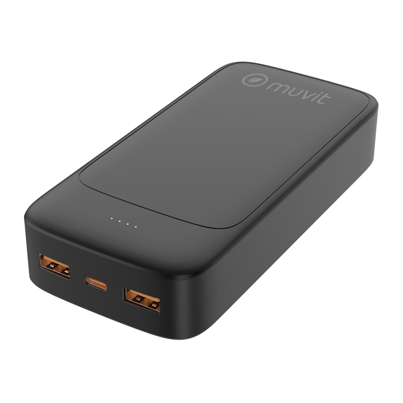 muvit for change power bank 20000mAh 2 USB + Type C PD20W black