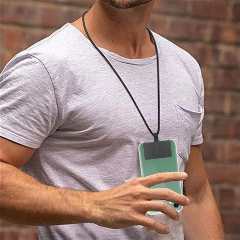 muvit for change universal lanyard compatible with cases black