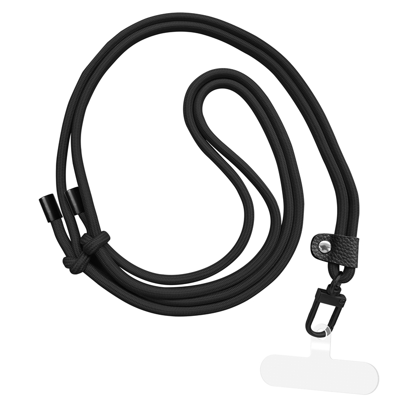 muvit for change universal lanyard with transparent bracket + double cord black colour