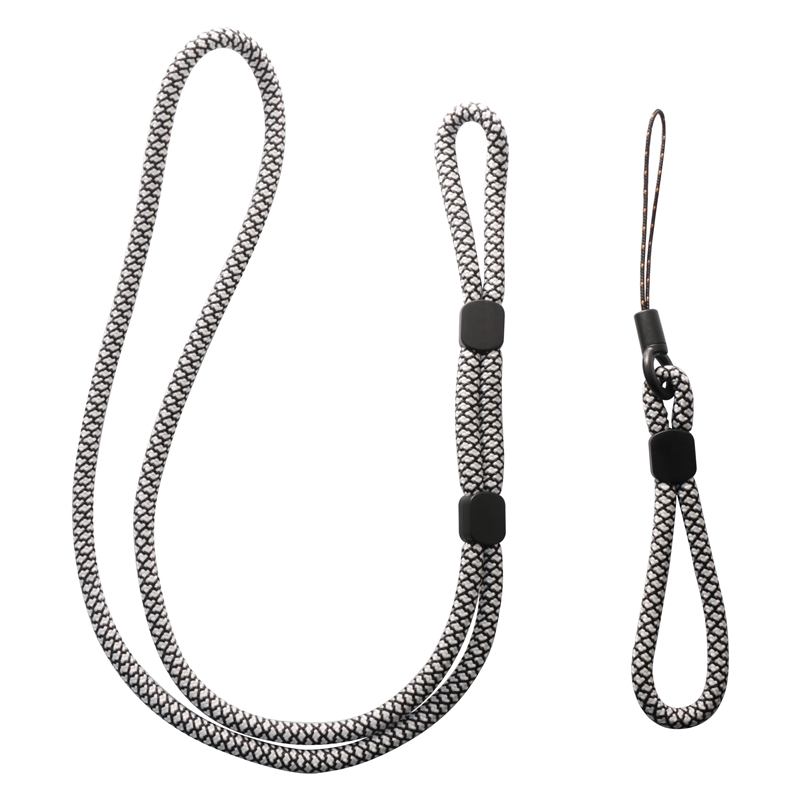 muvit for change universal lanyard with transparent bracket + black/white cord