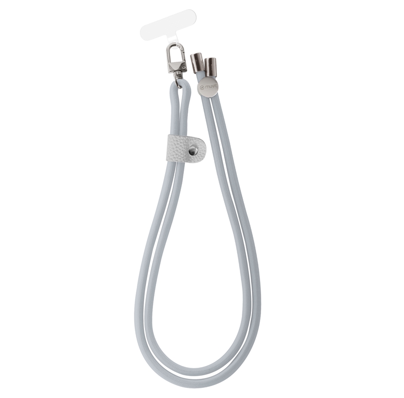muvit for change universal lanyard with transparent bracket + cord grey colour