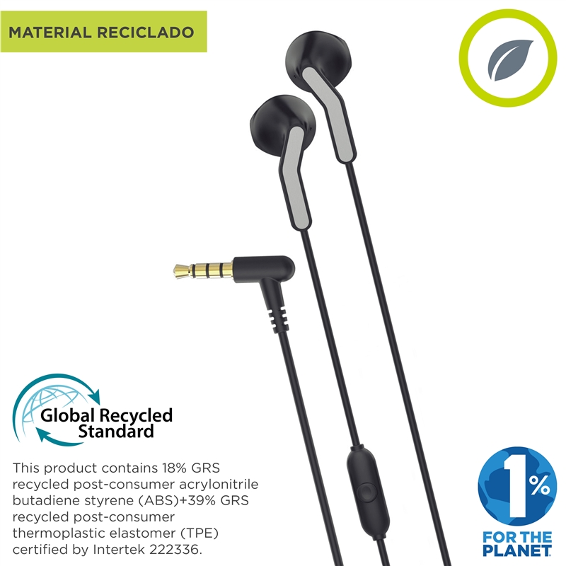 muvit for change Stereo earphones E56 3.5mm black