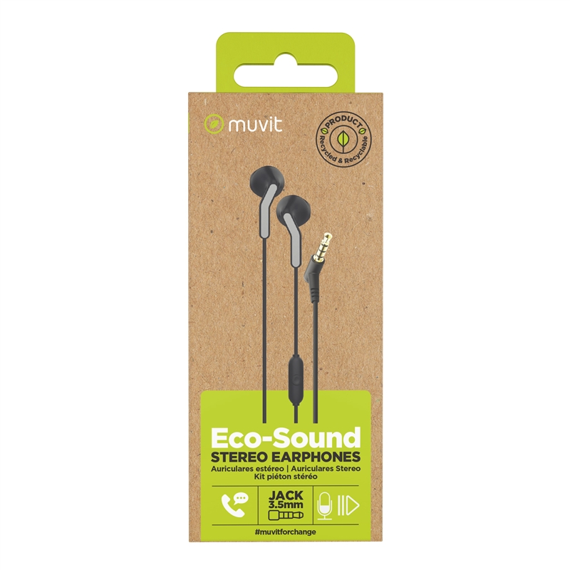 muvit for change Stereo earphones E56 3.5mm black
